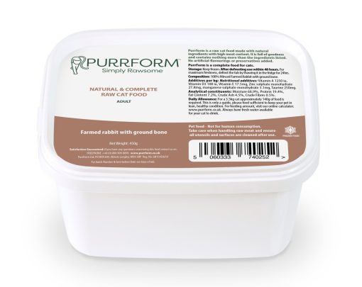 Purrform Farmed Rabbit with Ground Bone